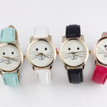 3D dámské hodinky / náramkové hodinky s kočkou – 4 barvy