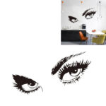 Dekorace na zeď / originální samolepka na stěnu, styl oči – 95 x 50 cm