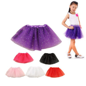 Dětská tylová sukně / tutu sukně s hvězdičkami, univerzální velikost – 6 barev