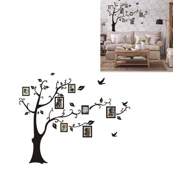 Fotorámečky na zeď / samolepící dekorace na zeď, styl strom – 120 x 70 cm