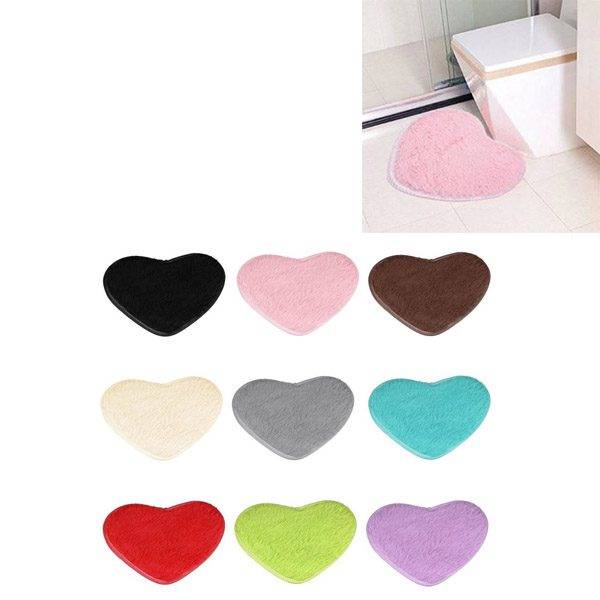 Koupelnová předložka / malý koberec srdce, 40 x 28 cm – 9 barev