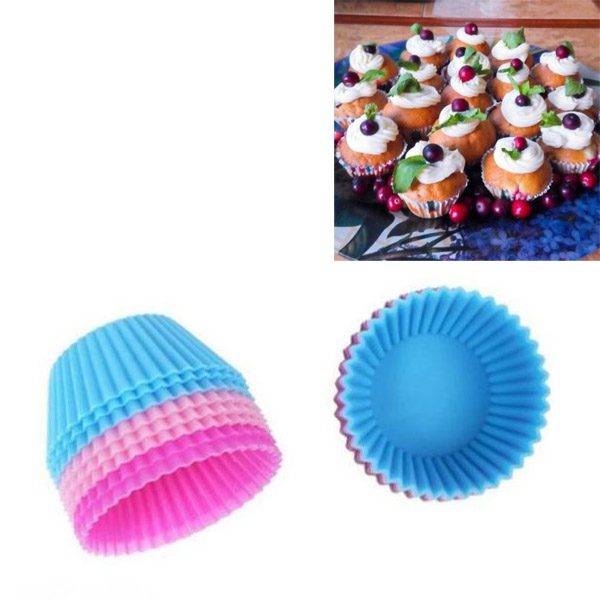 Mini formičky na muffiny / silikonové košíčky na muffiny, náhodná barva – 6 ks