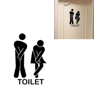 Nálepka na zeď / samolepka na toaletu, styl postavičky – 13 x 22 cm