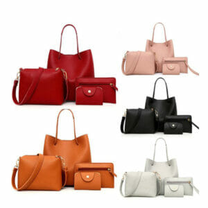 Set dámských kabelek a peněženek / stylové kabelky, 4 ks – 5 barev