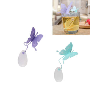 Silikonový sáček na čaj / čajové sítko, styl motýl – 2 barvy