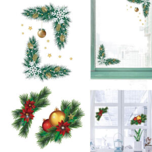 Vánoční nálepka / samolepka na okno, větvička, 20 x 30 cm – 2 ks, 2 varianty